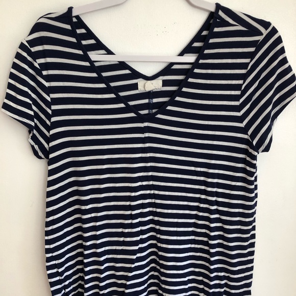 Cupio Tops - Blue and White Striped Cupio Top. Size M